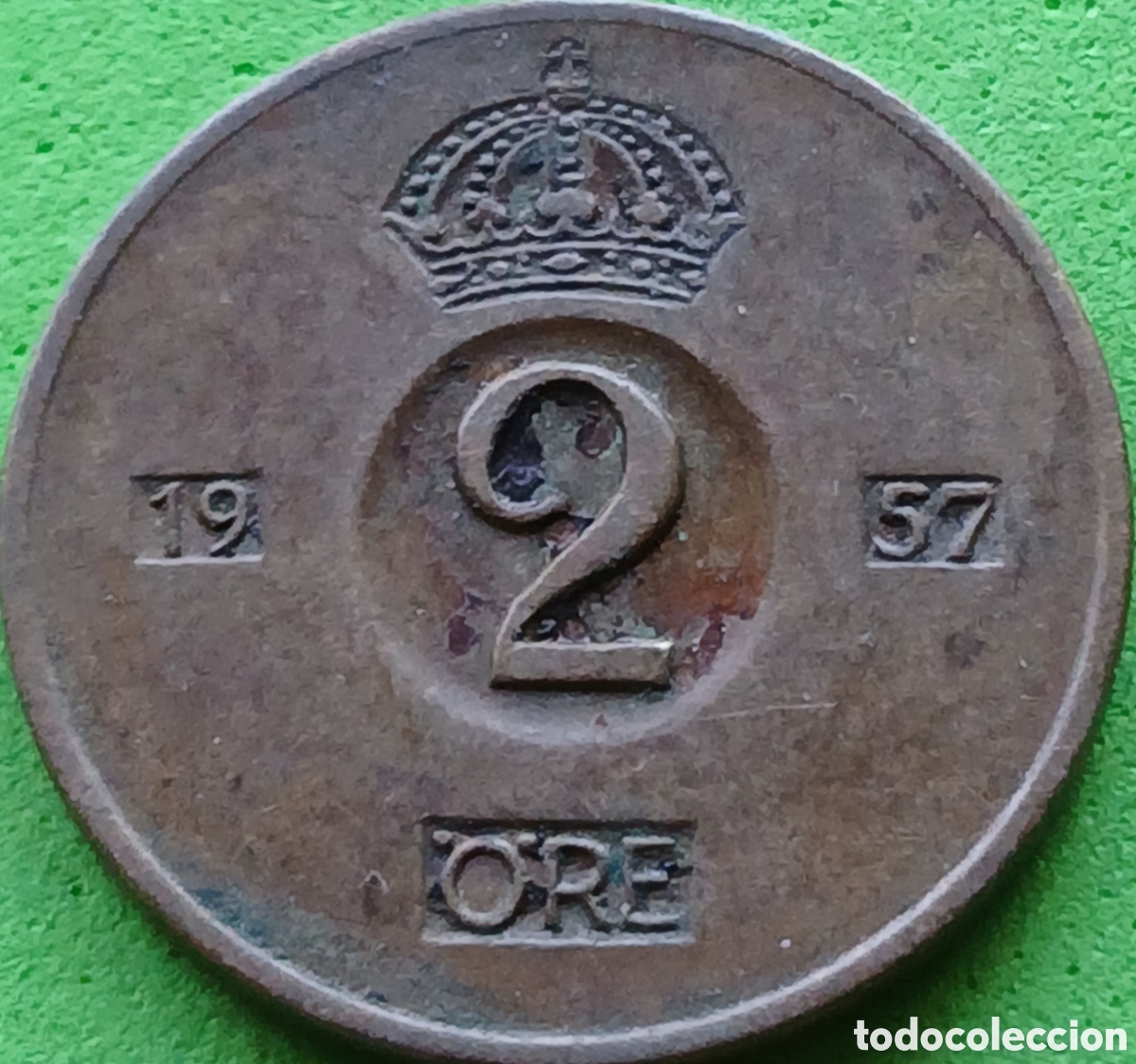 Monedas antiguas de Europa: Suecia 2 ore 1957 km#821
