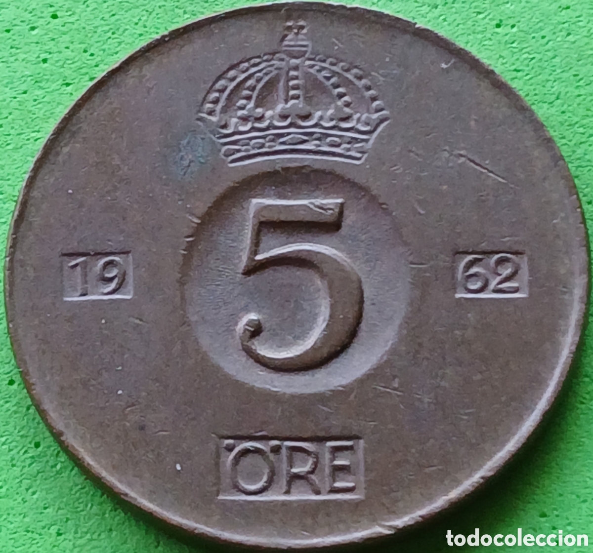 Monedas antiguas de Europa: Suecia 5 ore 1962 km#822