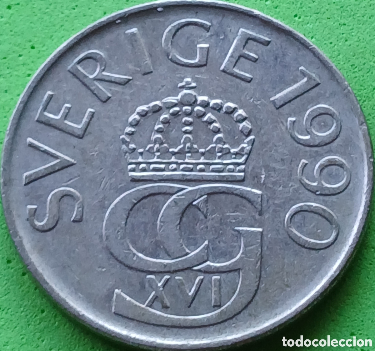 Monedas antiguas de Europa: Suecia 5 coronas 1990 km#853