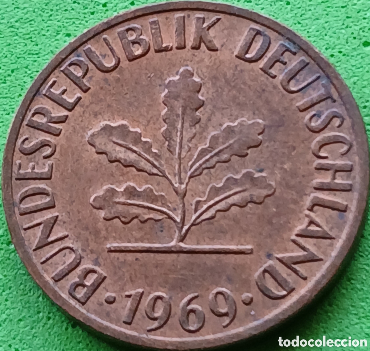 Monedas antiguas de Europa: Alemania Occidental 1 pfennig 1969 F km#105