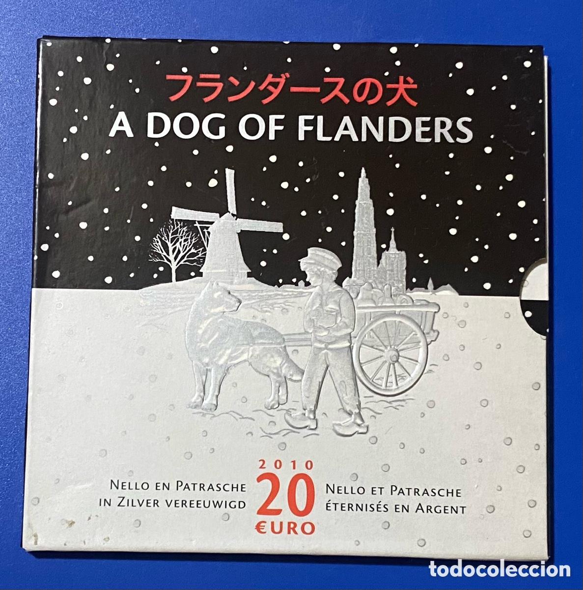 Monedas antiguas de Europa: Perro de Flandes Belgica 2010 20 euros AG Plata