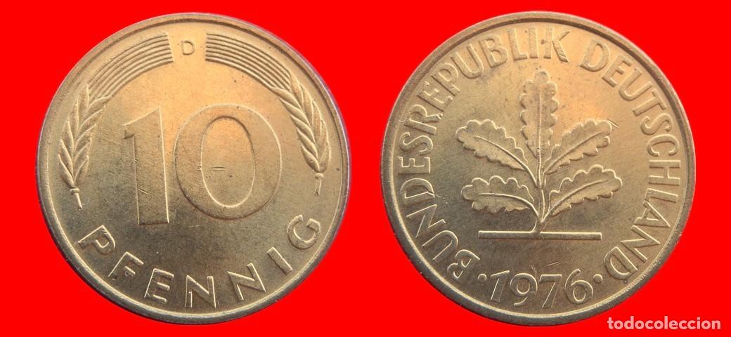 Monedas antiguas de Europa: 10 PFENNIG 1976-D BRD ALEMANIA-154608