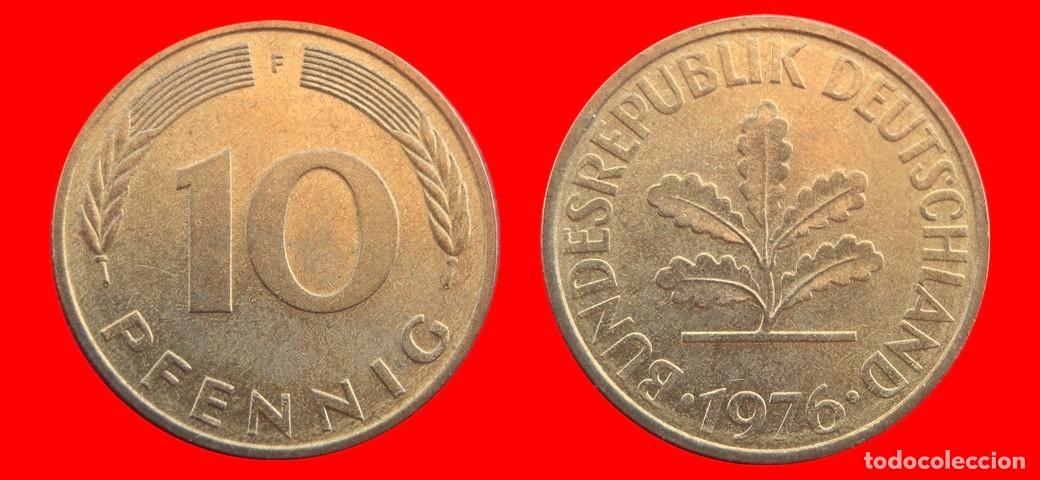 Monedas antiguas de Europa: 10 PFENNIG 1976-F BRD ALEMANIA-154609
