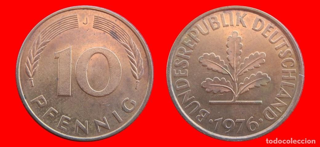Monedas antiguas de Europa: 10 PFENNIG 1976-J BRD ALEMANIA-154611