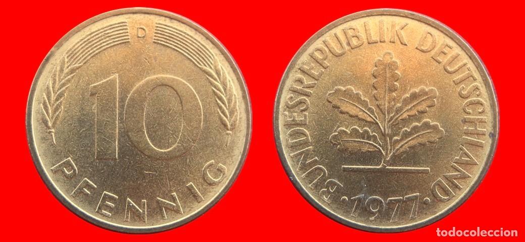 Monedas antiguas de Europa: 10 PFENNIG 1977-D BRD ALEMANIA-154612