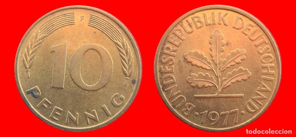 Monedas antiguas de Europa: 10 PFENNIG 1977-F BRD ALEMANIA-154613