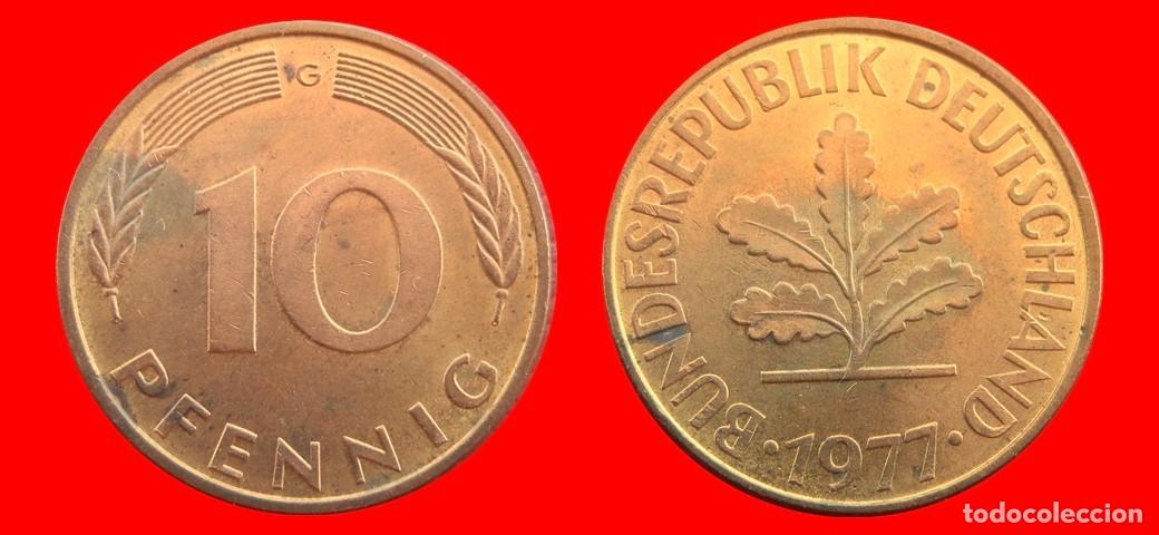 Monedas antiguas de Europa: 10 PFENNIG 1977-G BRD ALEMANIA-154614