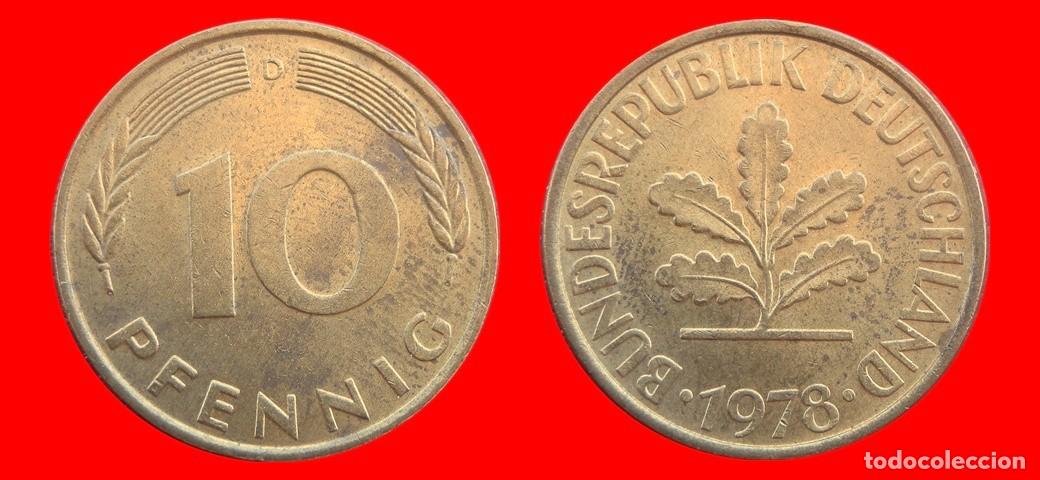 Monedas antiguas de Europa: 10 PFENNIG 1978-D BRD ALEMANIA-154616