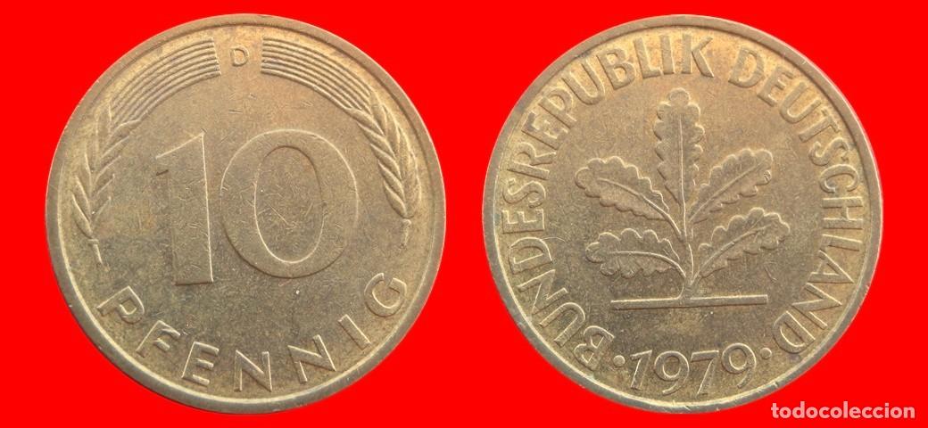 Monedas antiguas de Europa: 10 PFENNIG 1979-D BRD ALEMANIA-154620