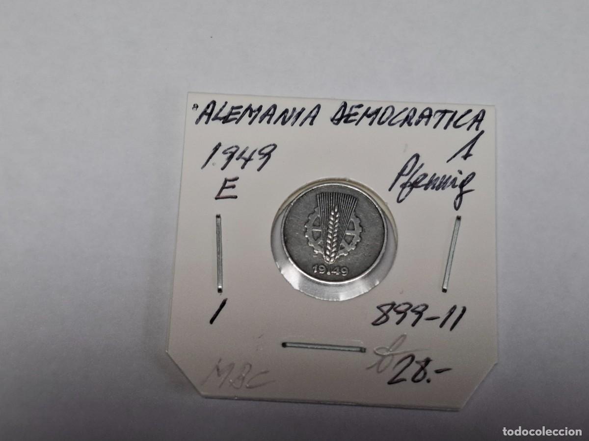 Monedas antiguas de Europa: 1 PFENNIG de 1949 KM 1 ALEMANIA DEMOCRATICA, en MBC