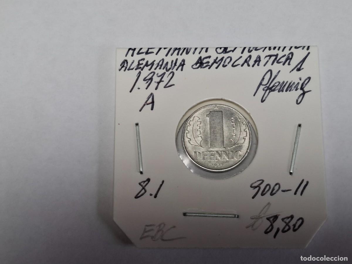 Monedas antiguas de Europa: 1 PFENNIG de 1972 A KM 8.1 ALEMANIA DEMOCRATICA, en EBC