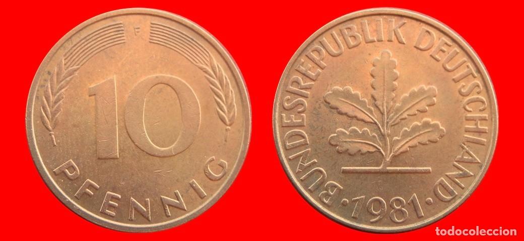 Monedas antiguas de Europa: 10 PFENNIG 1981-F BRD ALEMANIA-154629
