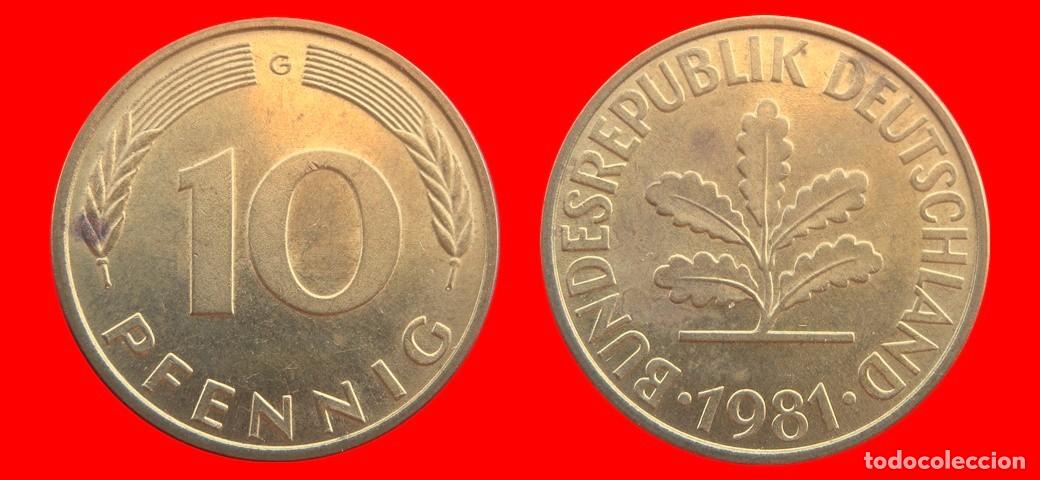 Monedas antiguas de Europa: 10 PFENNIG 1981-G BRD ALEMANIA-154630