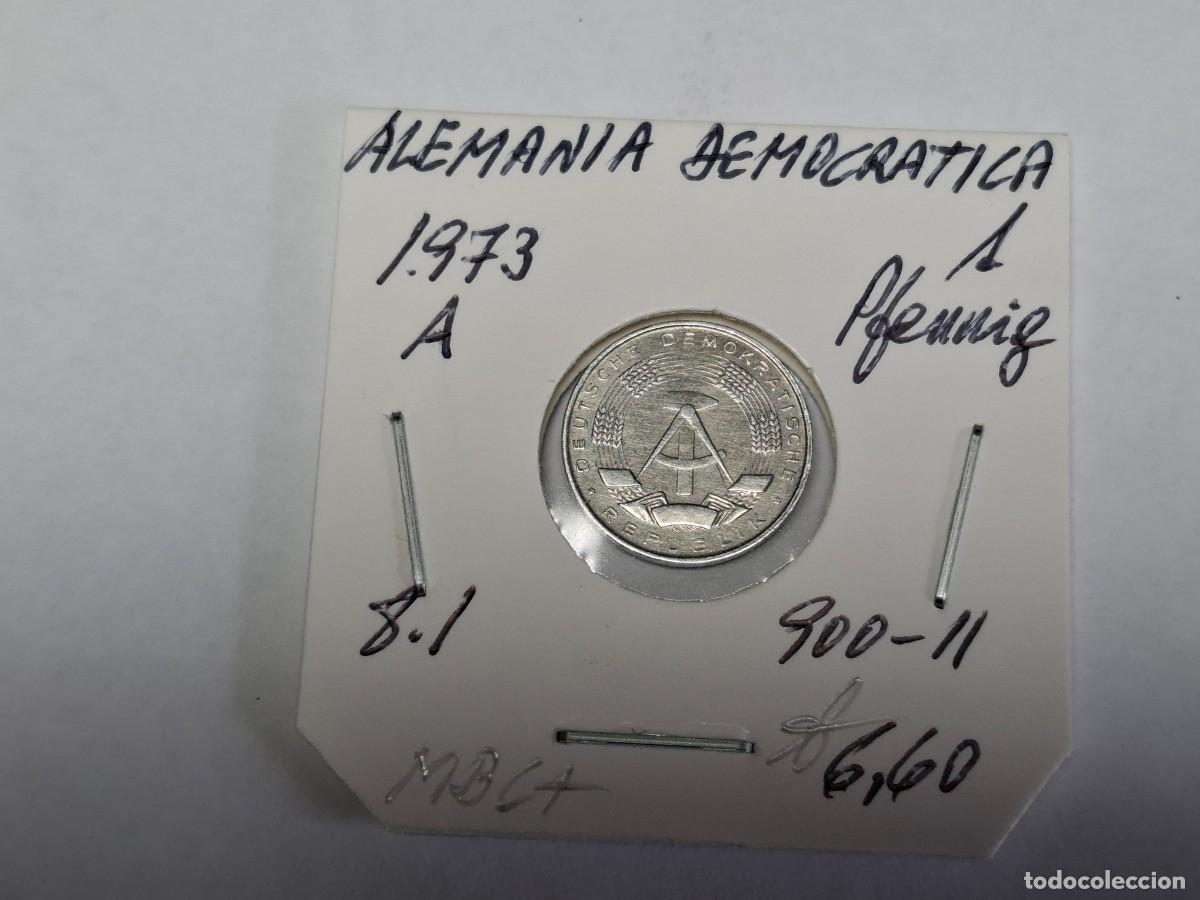 Monedas antiguas de Europa: 1 PFENNIG de 1973 A KM 8.1 ALEMANIA DEMOCRATICA, en MBC+