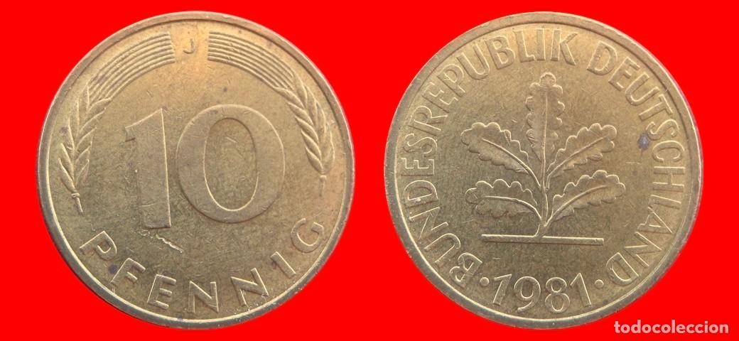 Monedas antiguas de Europa: 10 PFENNIG 1981-J BRD ALEMANIA-154631
