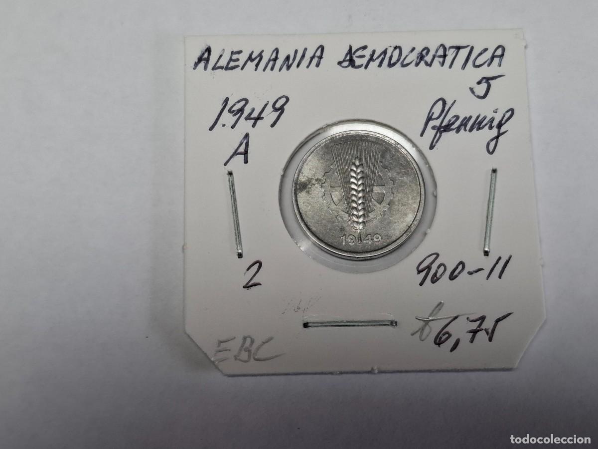 Monedas antiguas de Europa: 5 PFENNIG de 1949 A KM 2 ALEMANIA DEMOCRATICA, en EBC