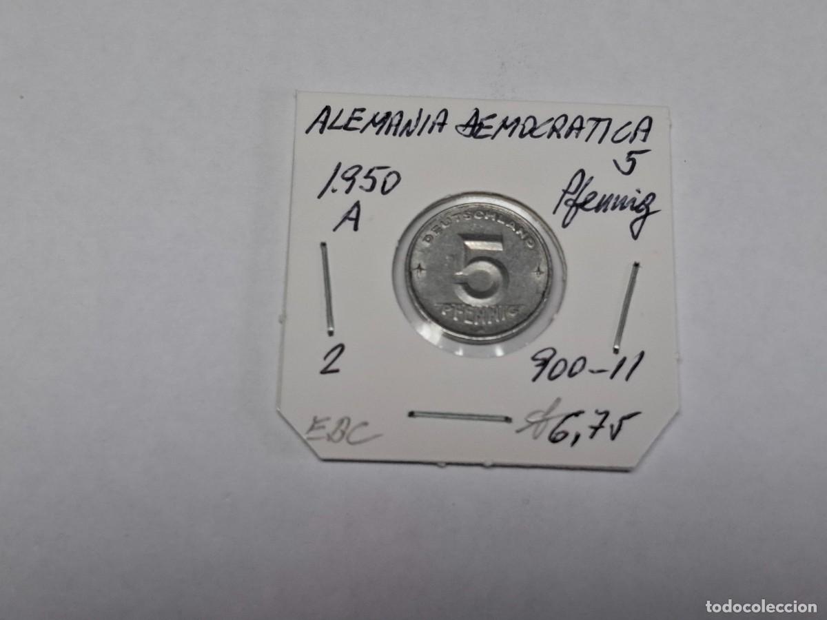 Monedas antiguas de Europa: 5 PFENNIG de 1950 A KM 2 ALEMANIA DEMOCRATICA, en EBC