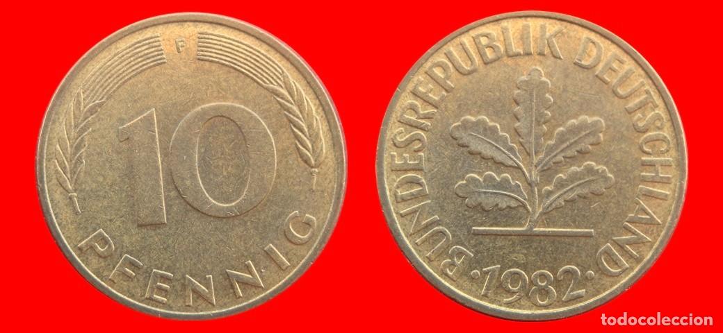 Monedas antiguas de Europa: 10 PFENNIG 1982-F BRD ALEMANIA-154633
