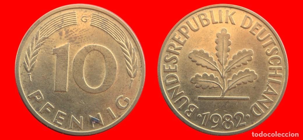 Monedas antiguas de Europa: 10 PFENNIG 1982-G BRD ALEMANIA-154634
