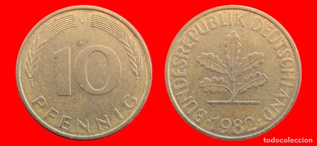 Monedas antiguas de Europa: 10 PFENNIG 1982-J BRD ALEMANIA-154635