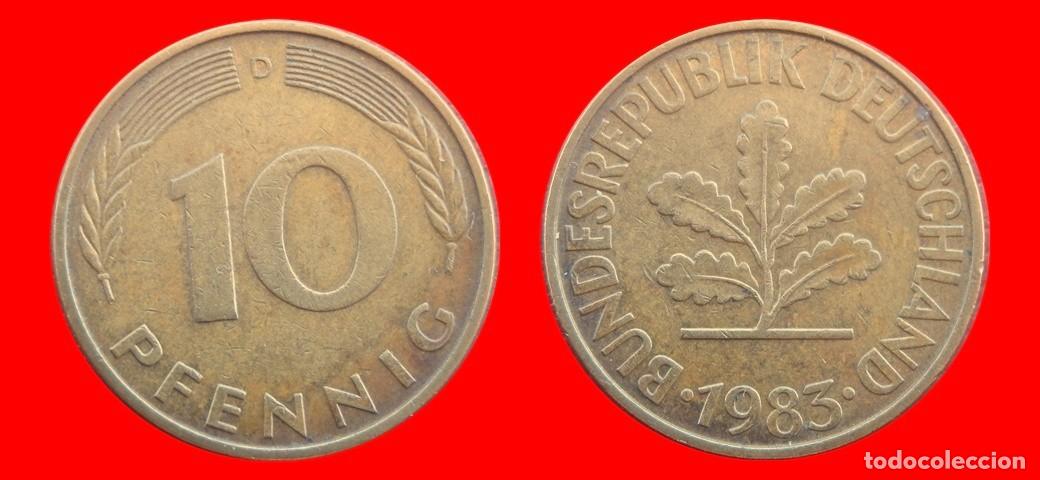Monedas antiguas de Europa: 10 PFENNIG 1983-D BRD ALEMANIA-154636