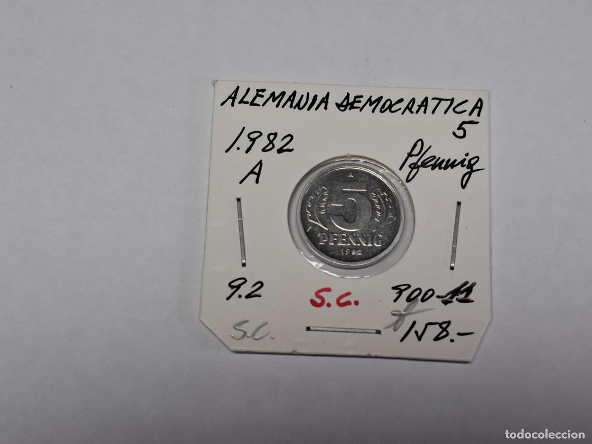 Monedas antiguas de Europa: 5 PFENNIG de 1982 A KM 9.2 ALEMANIA DEMOCRATICA, en SIN CIRCULAR