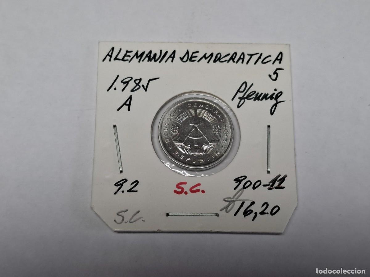Moedas antigas da Europa: 5 PFENNIG de 1985 A KM 9.2 ALEMANIA DEMOCRATICA, en SIN CIRCULAR