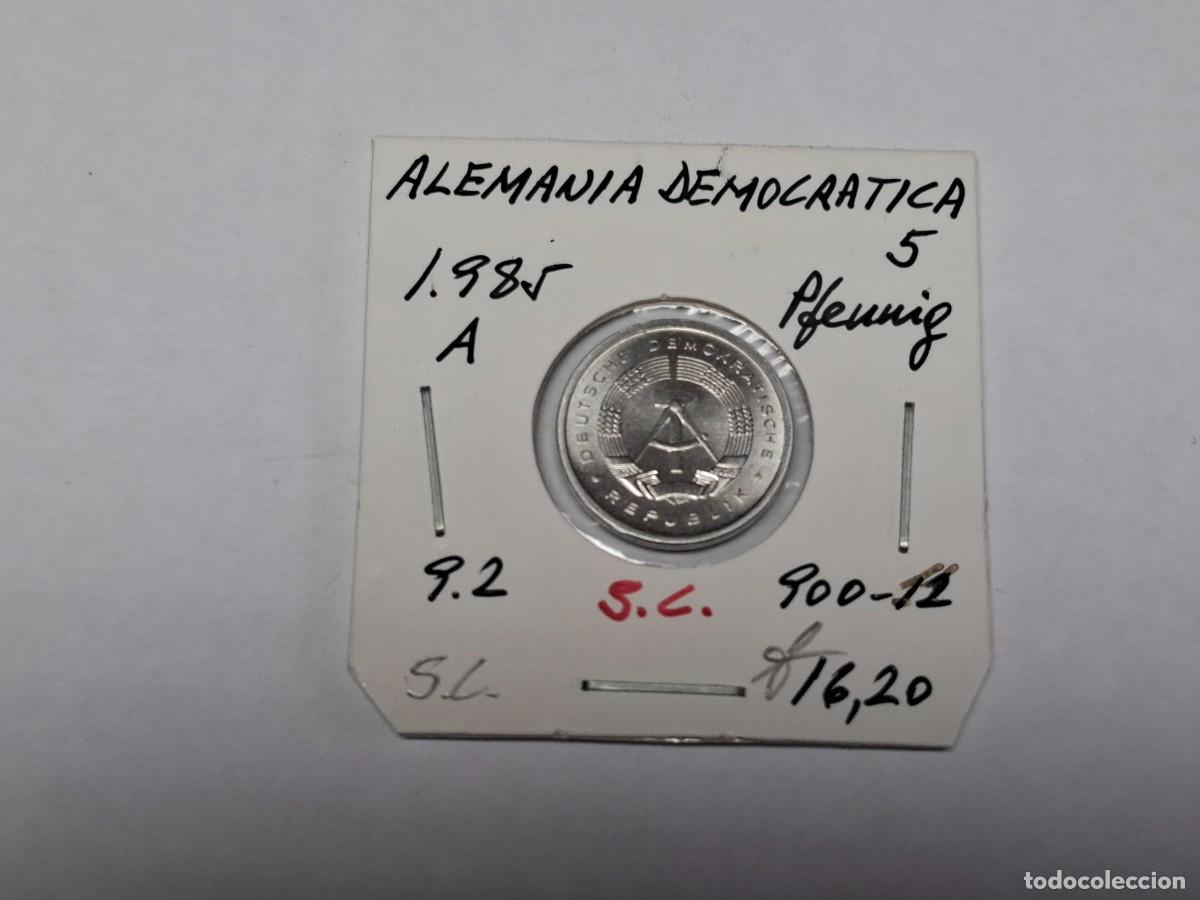 Moedas antigas da Europa: 5 PFENNIG de 1985 A KM 9.2 ALEMANIA DEMOCRATICA, en SIN CIRCULAR