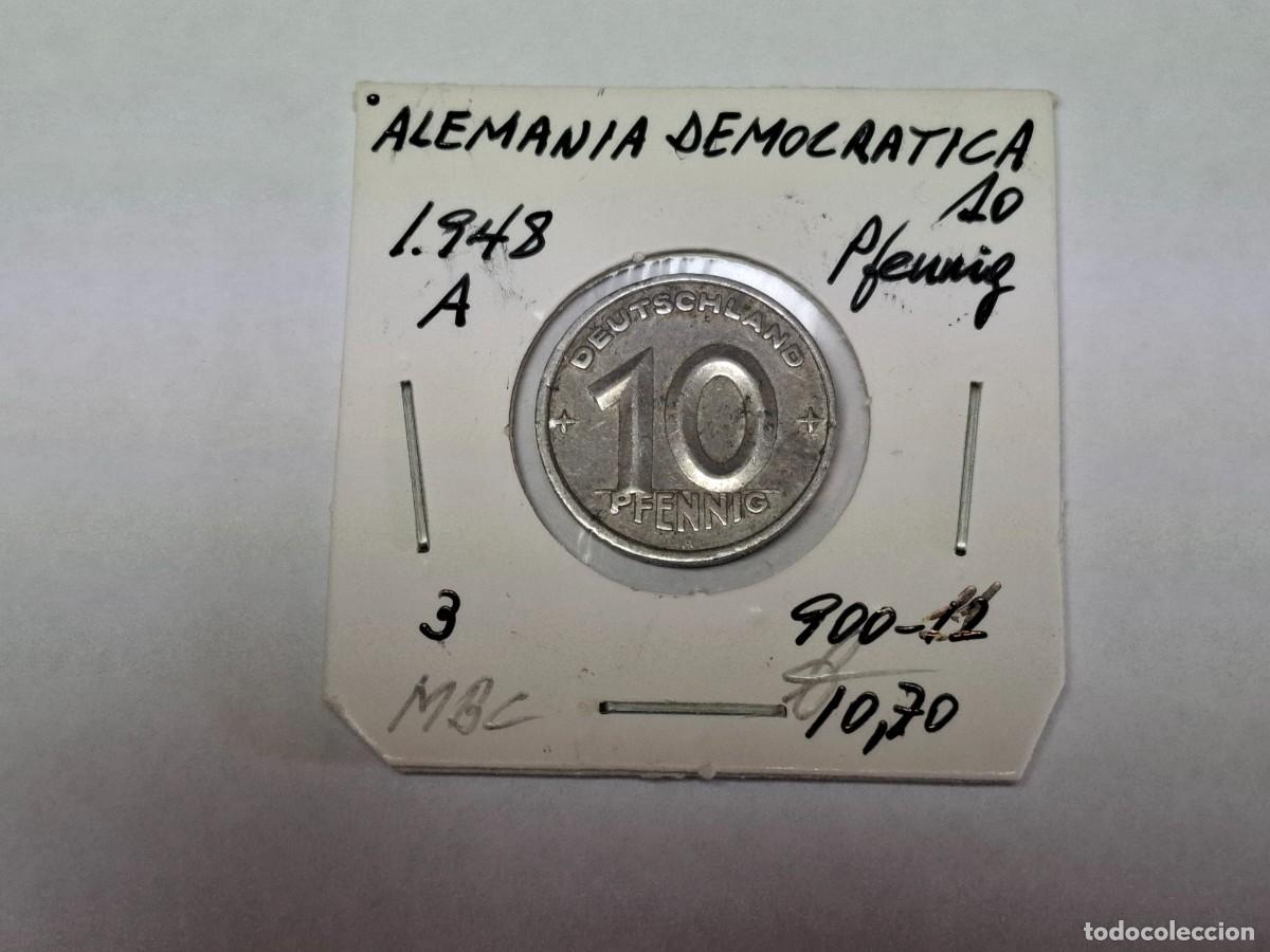 Moedas antigas da Europa: 10 PFENNIG de 1948 A KM 3 ALEMANIA DEMOCRATICA, en MBC
