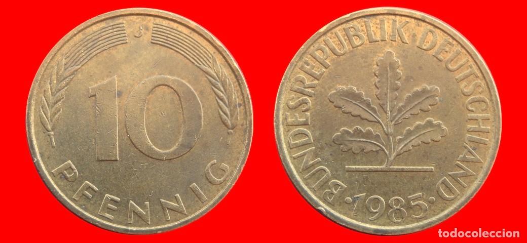 Monete antiche di Europa: 10 PFENNIG 1985-J BRD ALEMANIA-154647