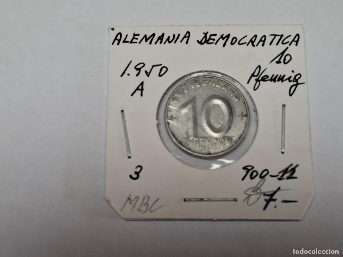 Monete antiche di Europa: 10 PFENNIG de 1950 A KM 3 ALEMANIA DEMOCRATICA, en MBC