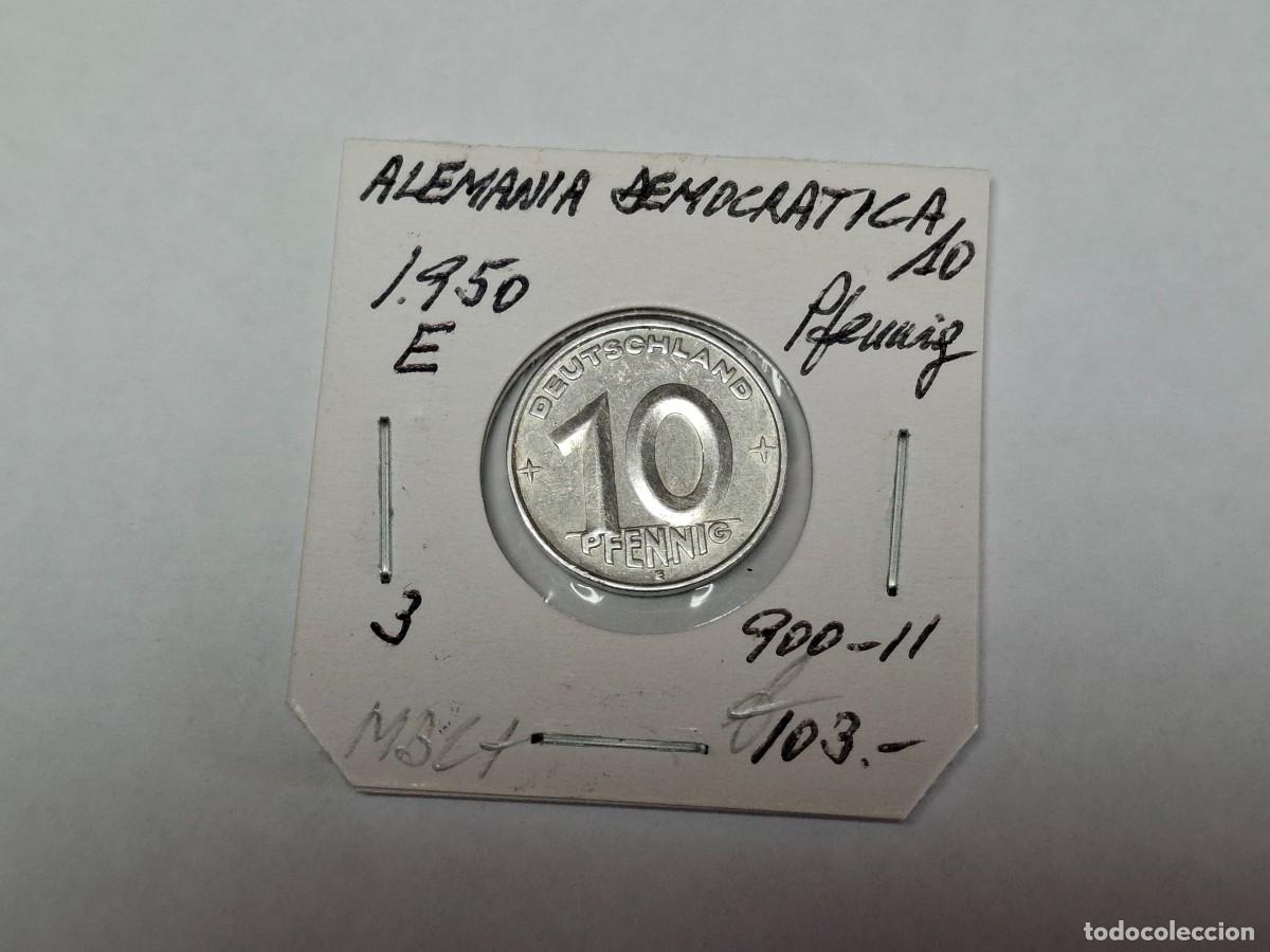 Monete antiche di Europa: 10 PFENNIG de 1950 E KM 3 ALEMANIA DEMOCRATICA, en MBC+