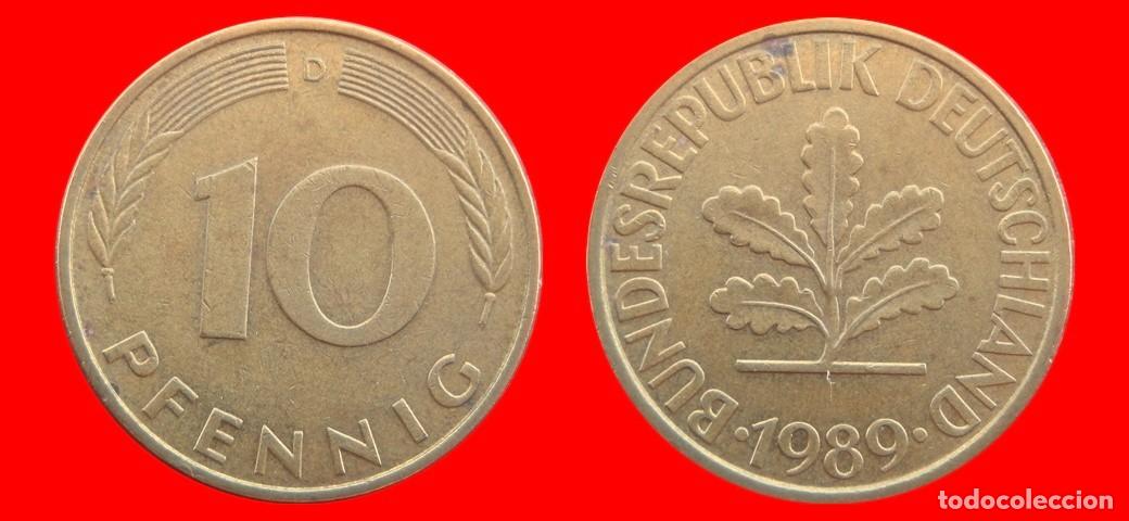 Monedas antiguas de Europa: 10 PFENNIG 1989-D BRD ALEMANIA-154660