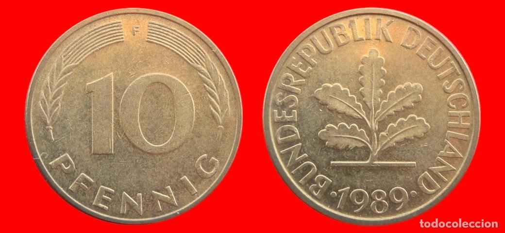 Monedas antiguas de Europa: 10 PFENNIG 1989-F BRD ALEMANIA-154661