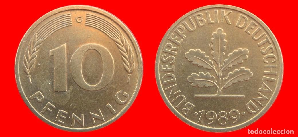 Monedas antiguas de Europa: 10 PFENNIG 1989-G BRD ALEMANIA-154662