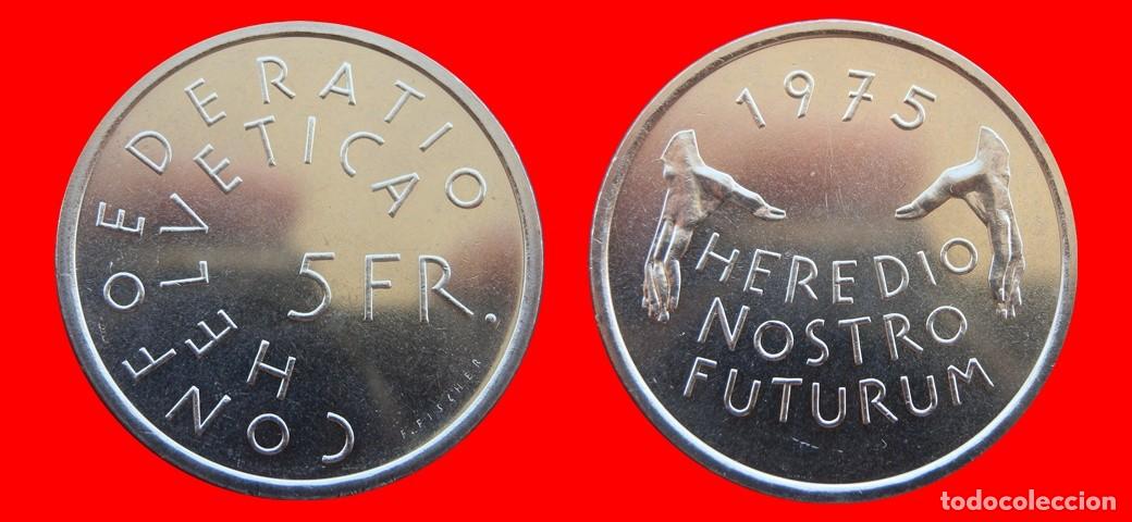Monedas antiguas de Europa: 5 FRANCOS 1975 SIN CIRCULAR SUIZA-9721SC