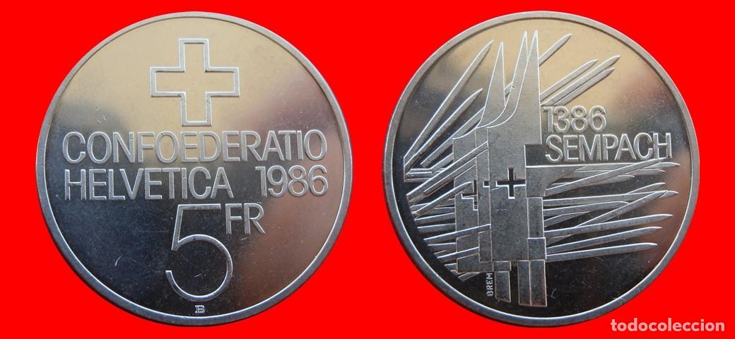 Monedas antiguas de Europa: 5 FRANCOS 1986 SIN CIRCULAR SUIZA-9733SC