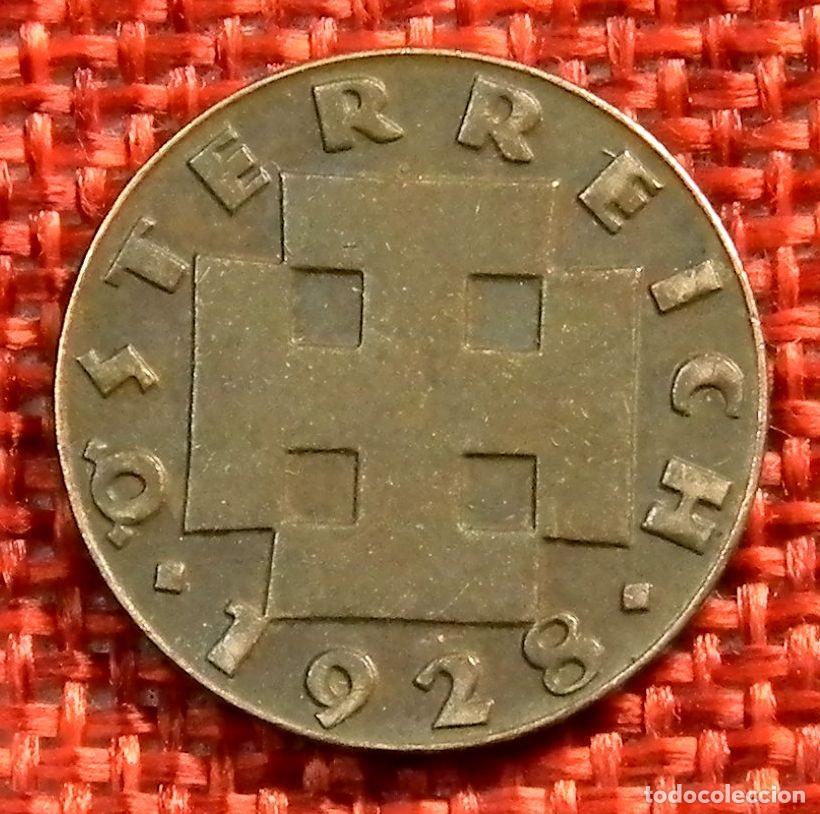 Monedas antiguas de Europa: Austria Osterreich - 2 Groschen - A&ntilde;o 1928
