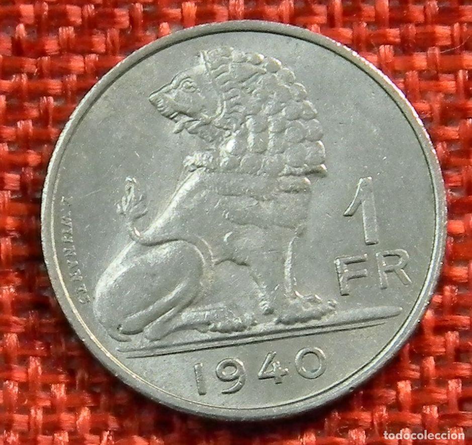Monedas antiguas de Europa: Belgica - Belgi&euml; - Belgique 1 Franc - A&ntilde;o 1940