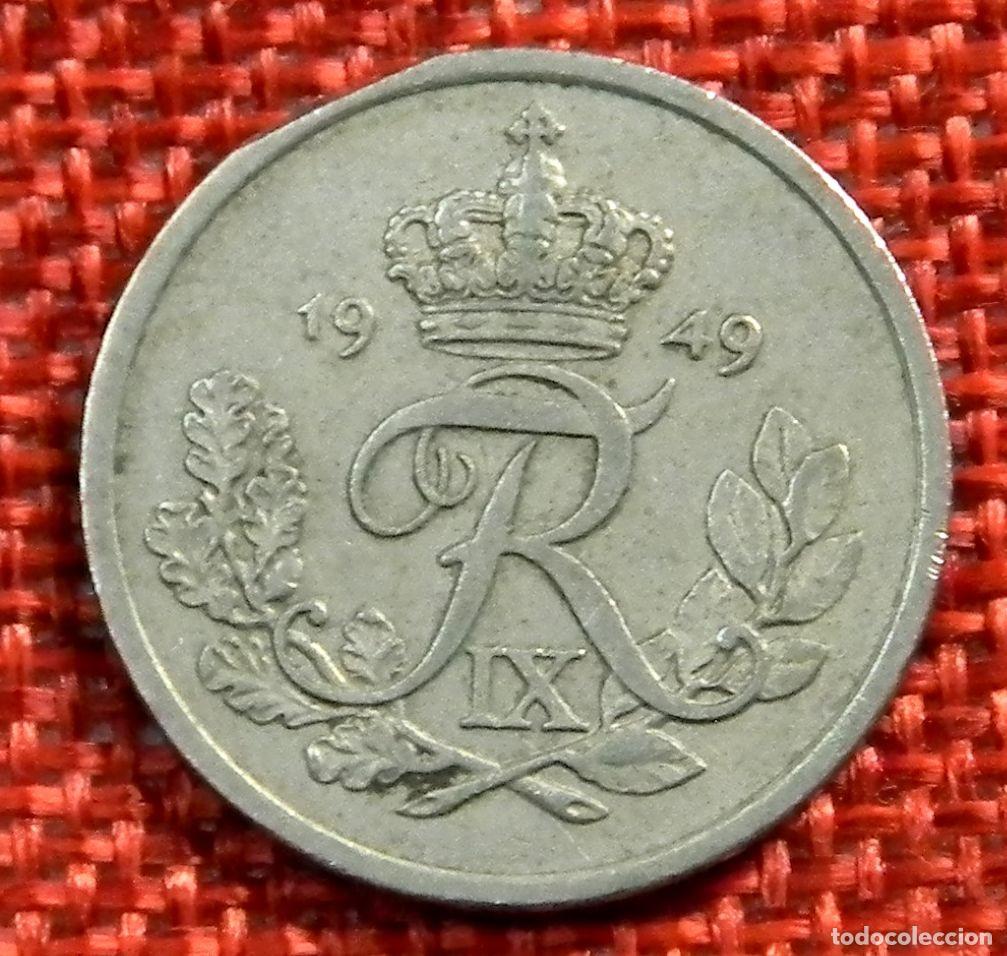 Monedas antiguas de Europa: Dinamarca - Danmark - 25 Ore - A&ntilde;o 1949