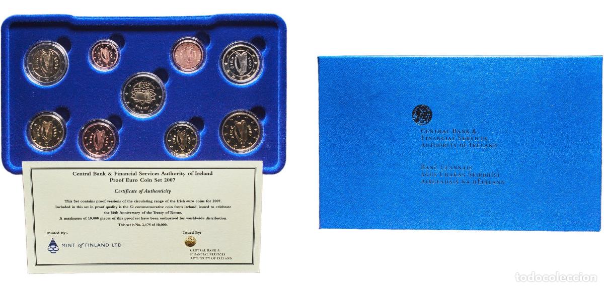 Monedas antiguas de Europa: Proof Euro set with 9 coins (2nd map)