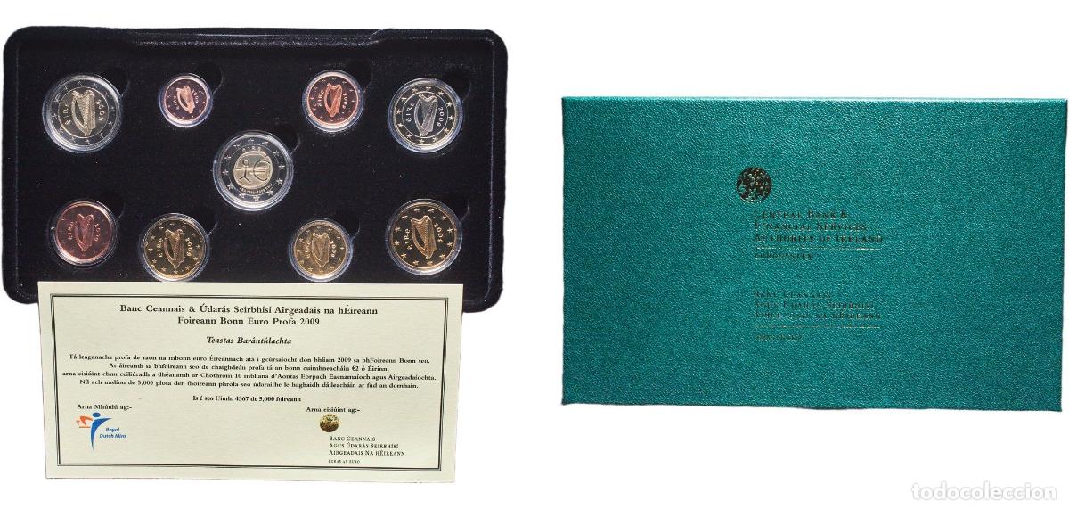 Monedas antiguas de Europa: Proof Euro set with 9 coins (2nd map)