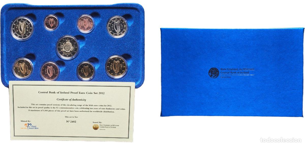 Monedas antiguas de Europa: Proof Euro set with 9 coins (2nd map)