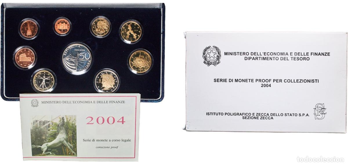 Monedas antiguas de Europa: Proof Euro set with 9 coins (1st map, Silver coin weight 18gr)