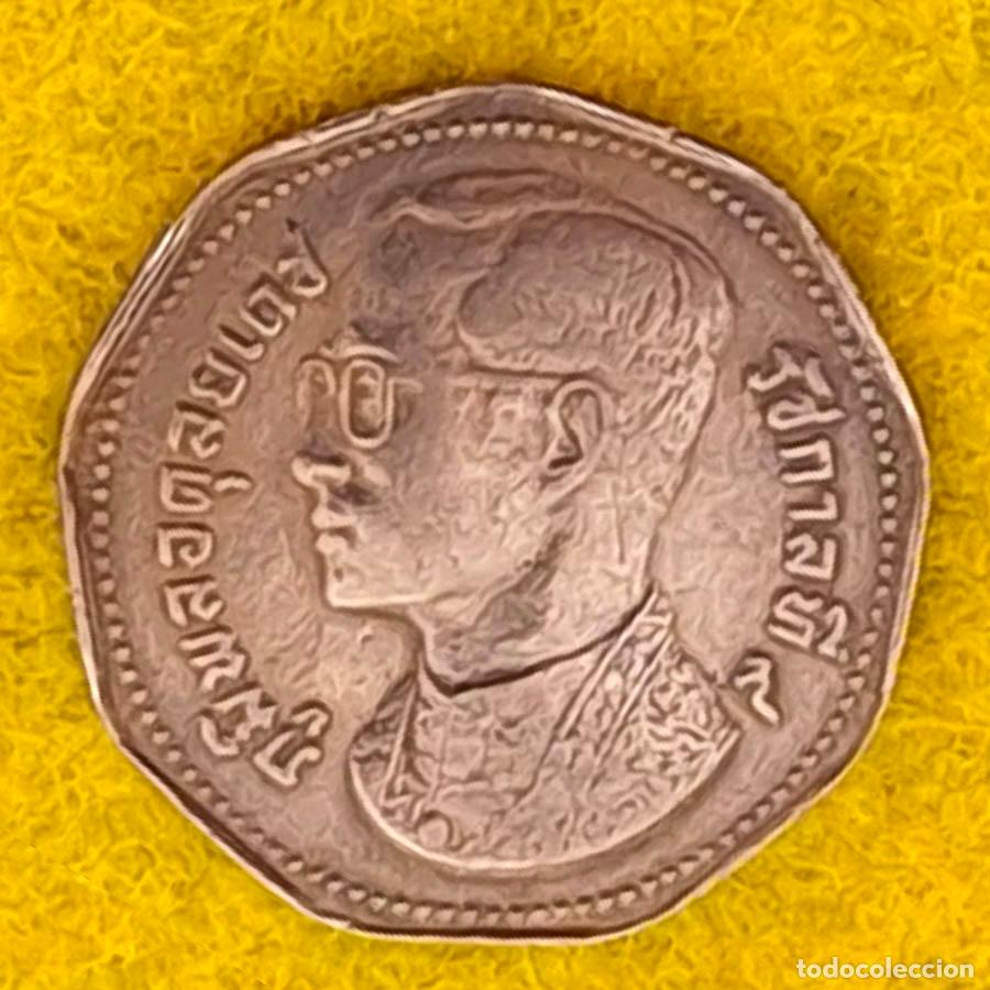 Monedas antiguas de Europa: 5 baht del a&ntilde;o 1972 Tailandia