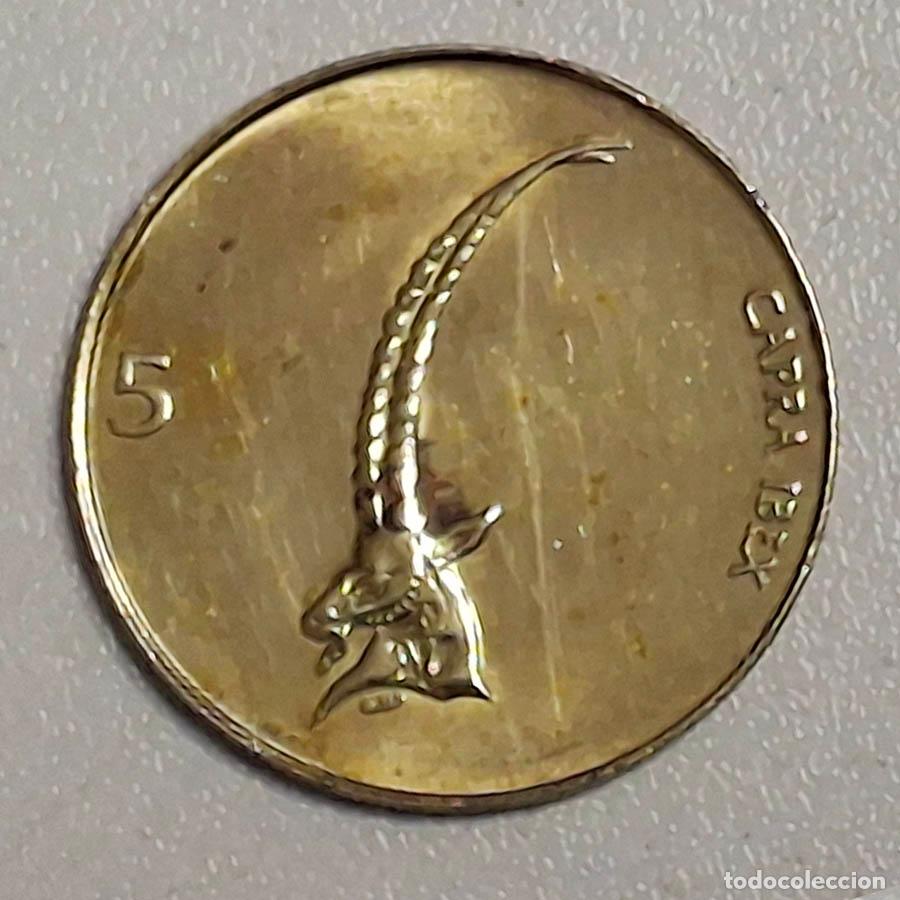 Monedas antiguas de Europa: 5 tolares eslovenos acu&ntilde;ada en 1998