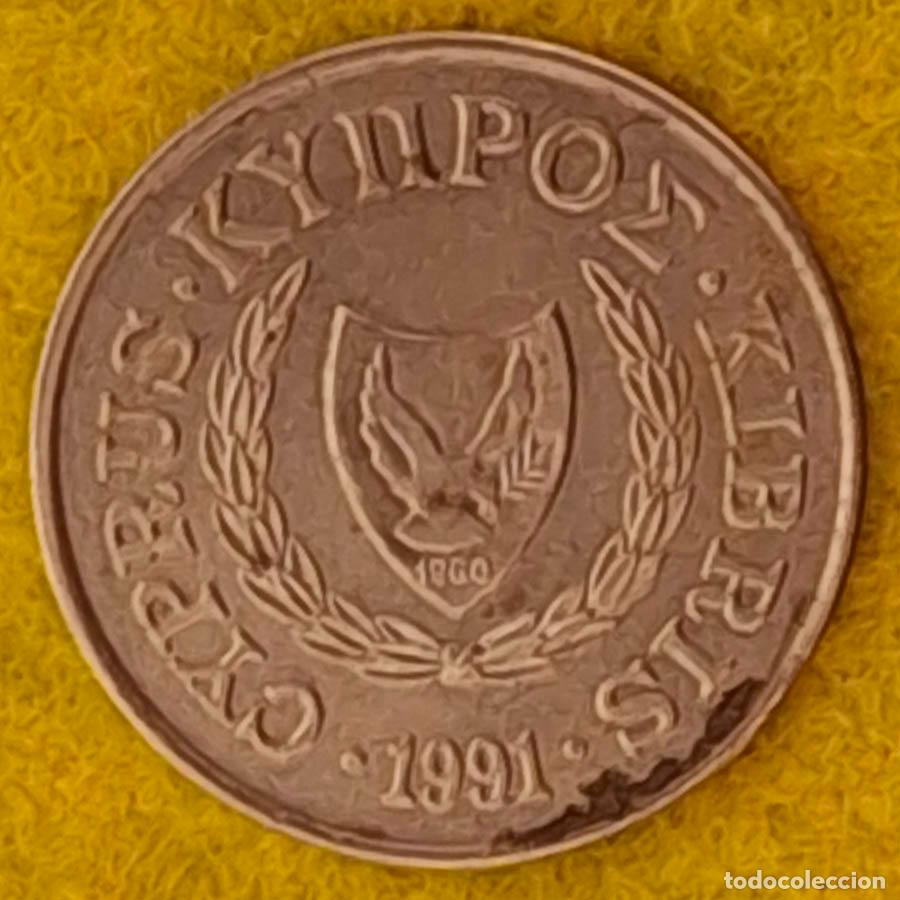 Monedas antiguas de Europa: 20 centavos de Chipre de 1991