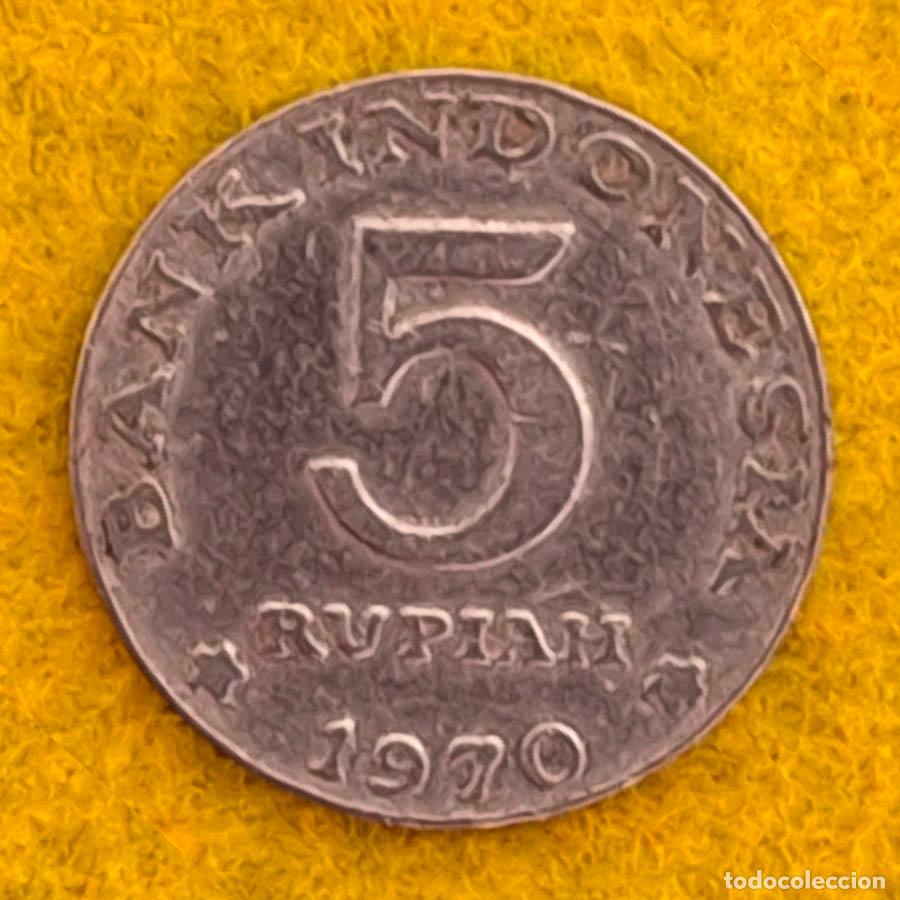 Monedas antiguas de Europa: 5 rupias de Indonesia de 1970