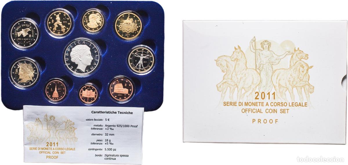 Monedas antiguas de Europa: Proof Euro set with 10 coins (2nd map , Silver coin Weight 18gr)