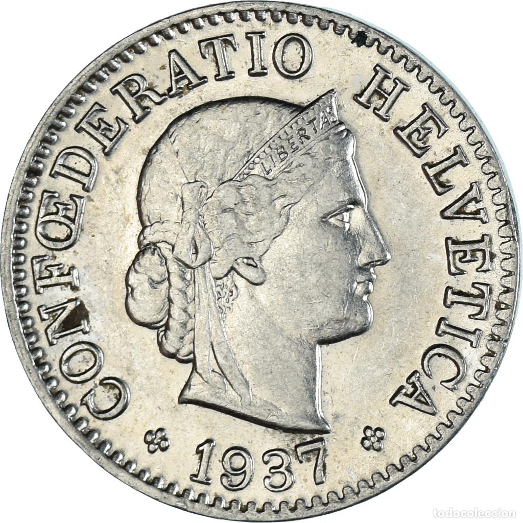 Monedas antiguas de Europa: [#1483760] Moneda, Suiza, 5 Rappen, 1937